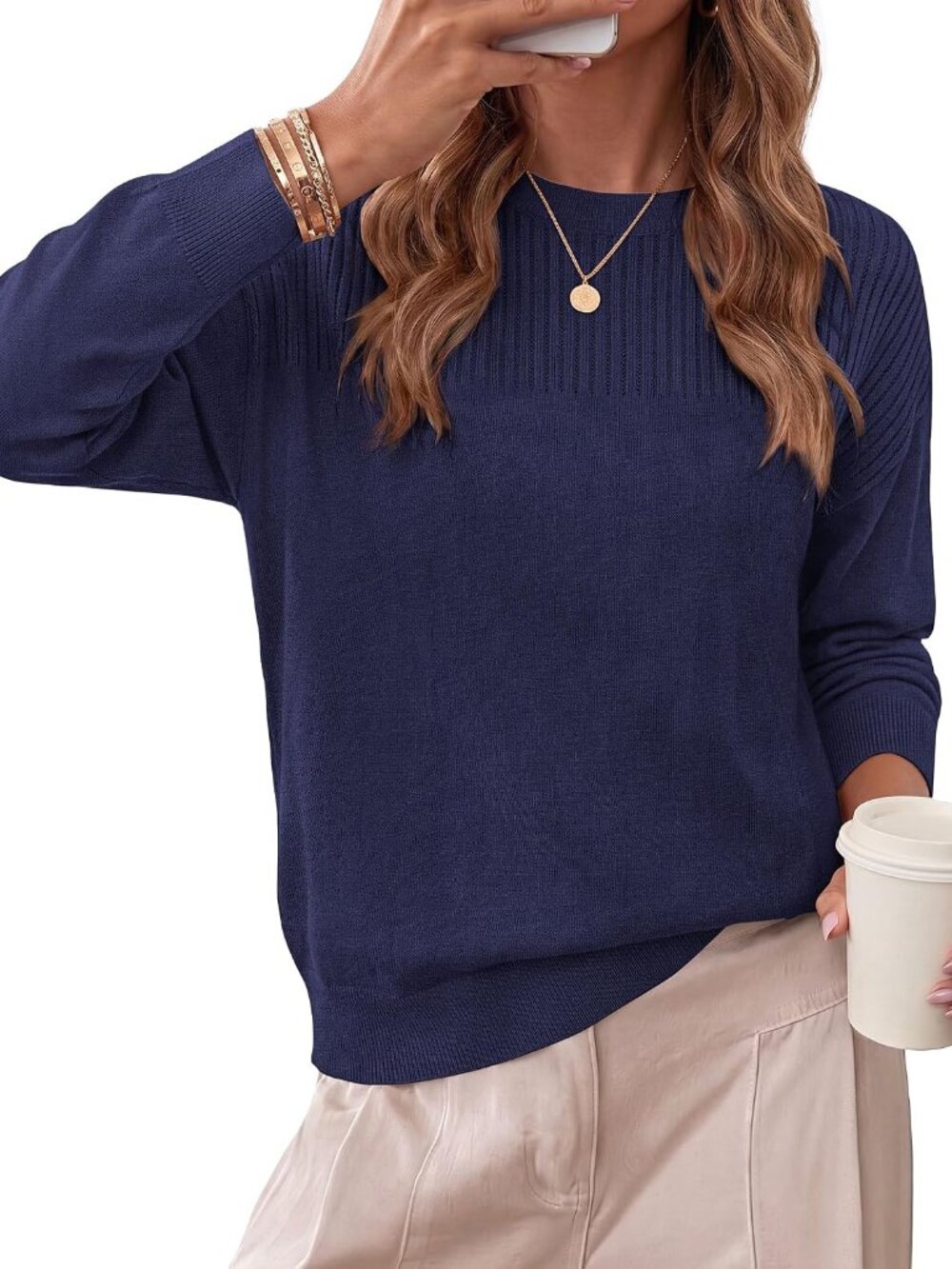 Women's Cropped Knit Sweater for Fall & Winter